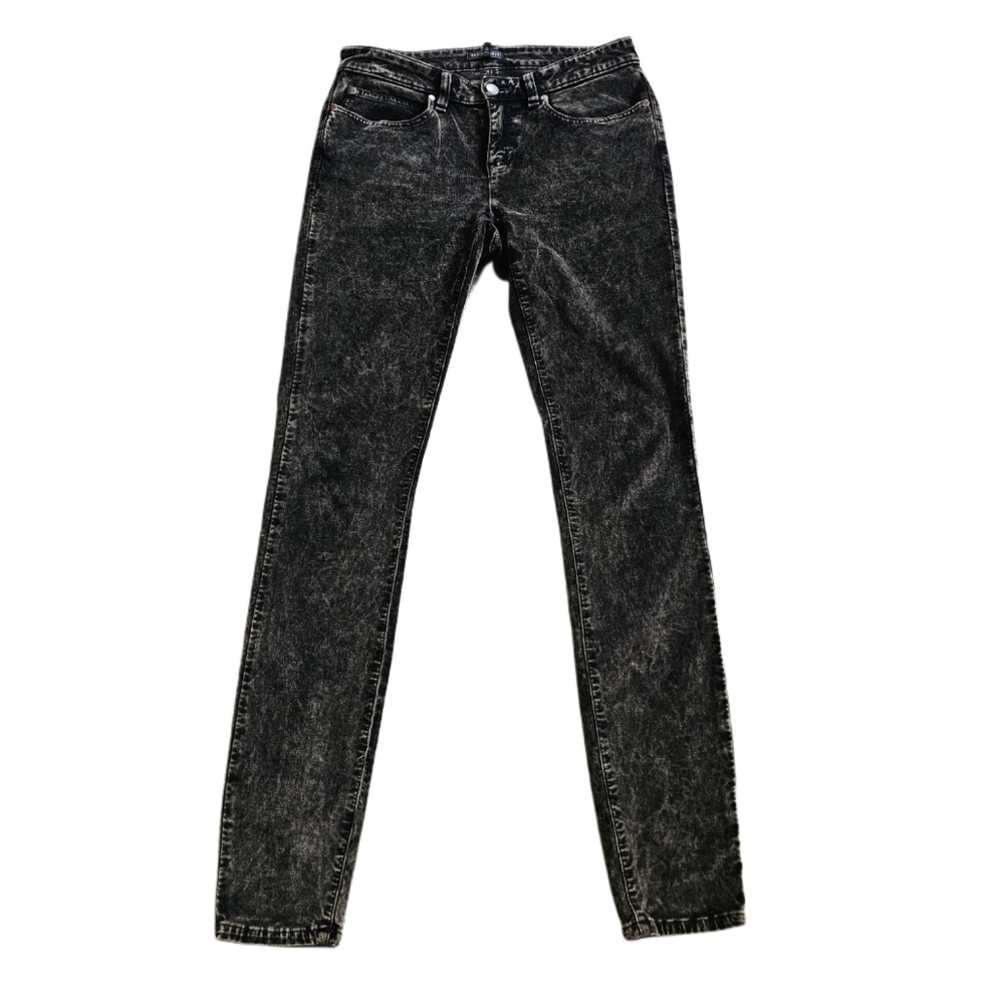 Eileen Fisher Black Acid Wash Denim Skinny Jeans Size 4